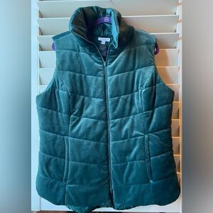 Chico's - NWOT - CHICO’S SIZE 3 - Forest Green Puffer Vest - REVERSIBLE